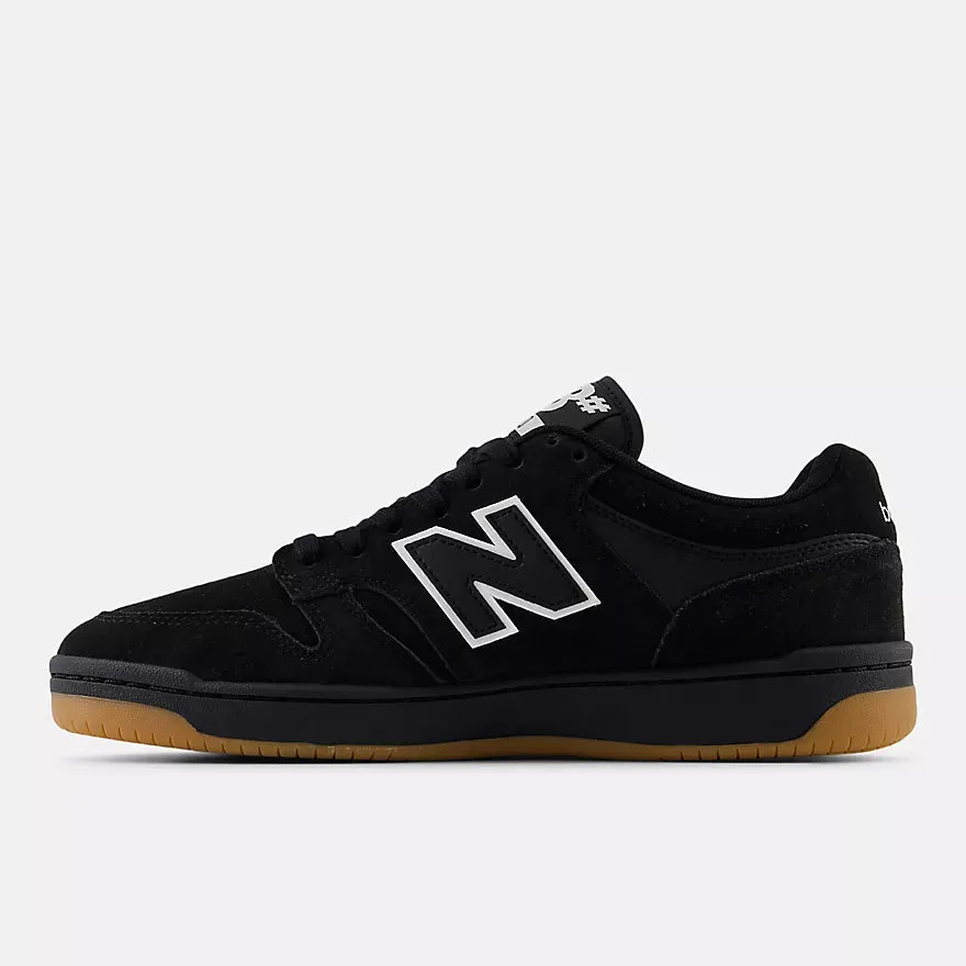 New Balance Numeric 480 Skateboard Shoes - Black With White Shock Absorbing Sole