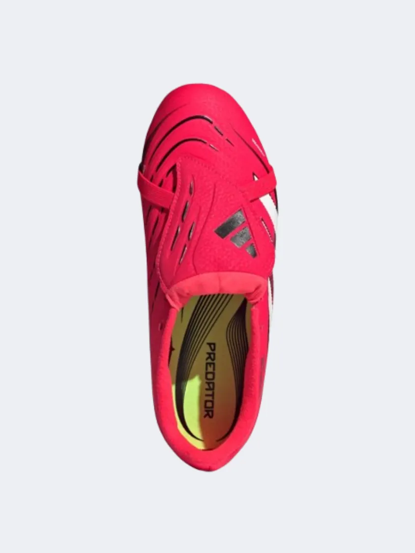Adidas Predator League Fold Over Tongue Kids Football Shoes Red/White/Black Foot Base Night Matches