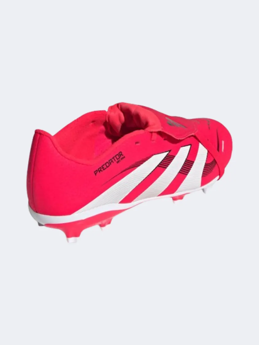 Steady Push Adidas Predator League Fold Over Tongue Kids Football Shoes Red/White/Black