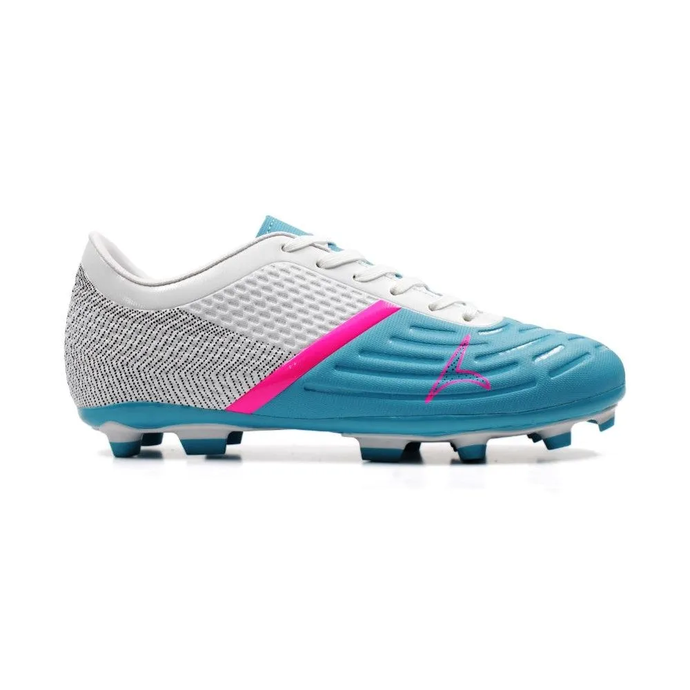 Team Coordination Durable Sole Tracer Football Shoes for Men's FB03 (White/Blue)