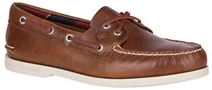 Plush 2-Eye Boat Shoe - Dark Tan Breathable Slip On Relax Walk