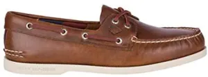 Plush 2-Eye Boat Shoe - Dark Tan Slip On Footwear Quick Travel Shoes