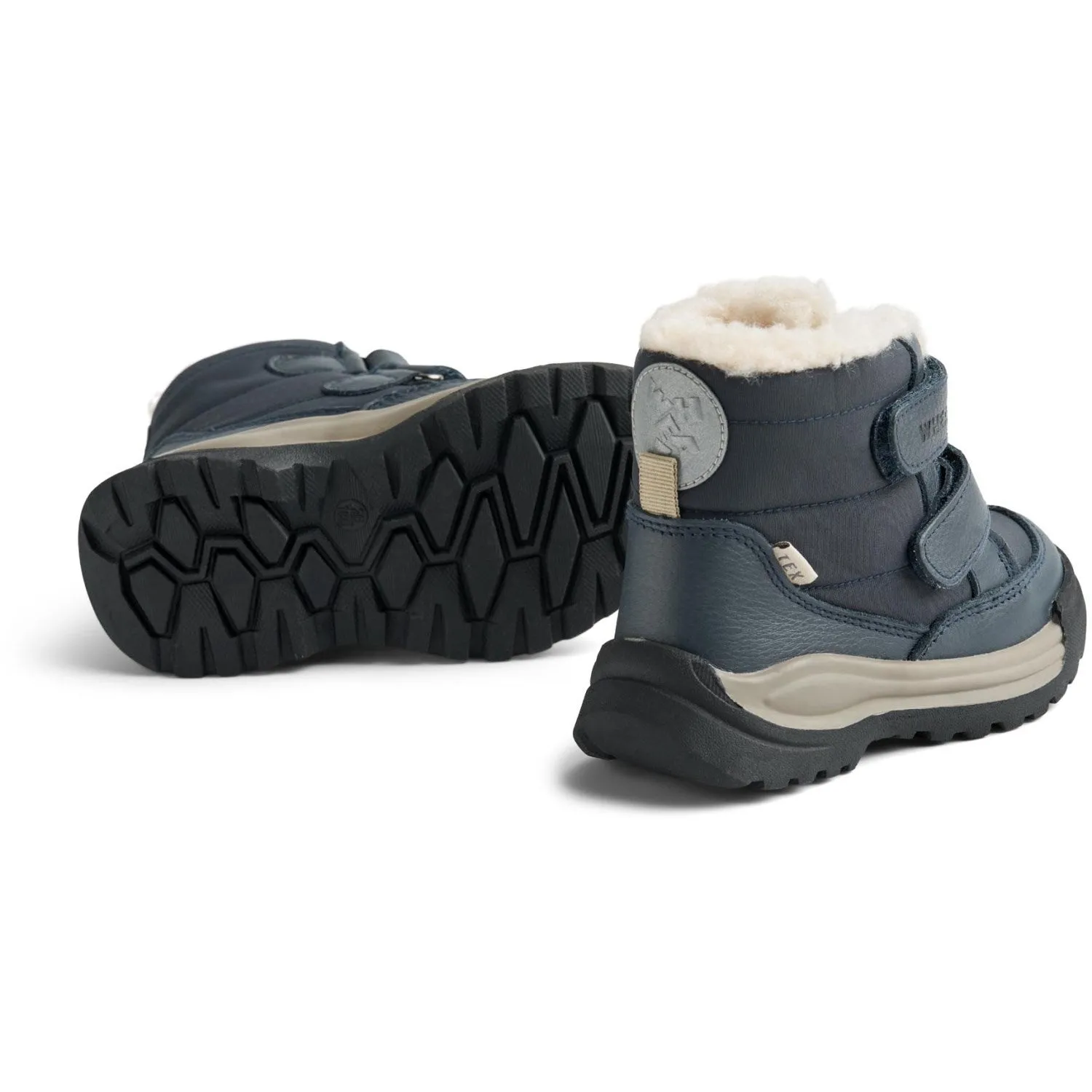 Snow Anti-Skid Wheat Navy Winterboot Millas Tex