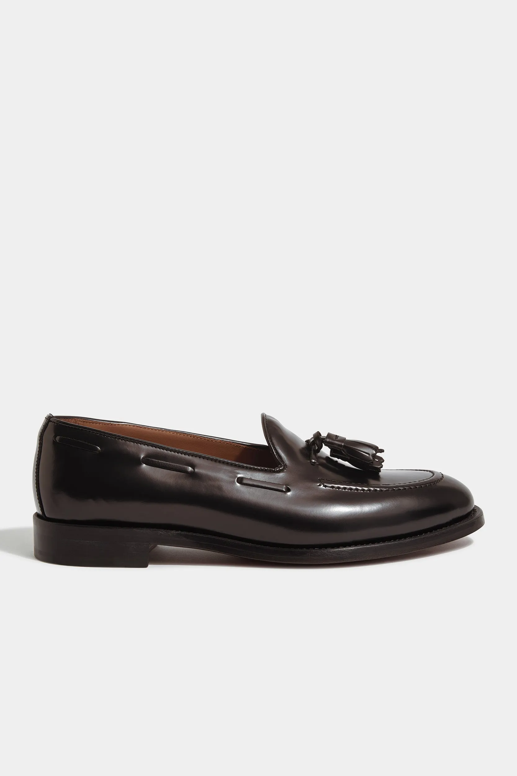 Foot Safe Low Maintenance Dark brown tassel loafers - Made In Italy