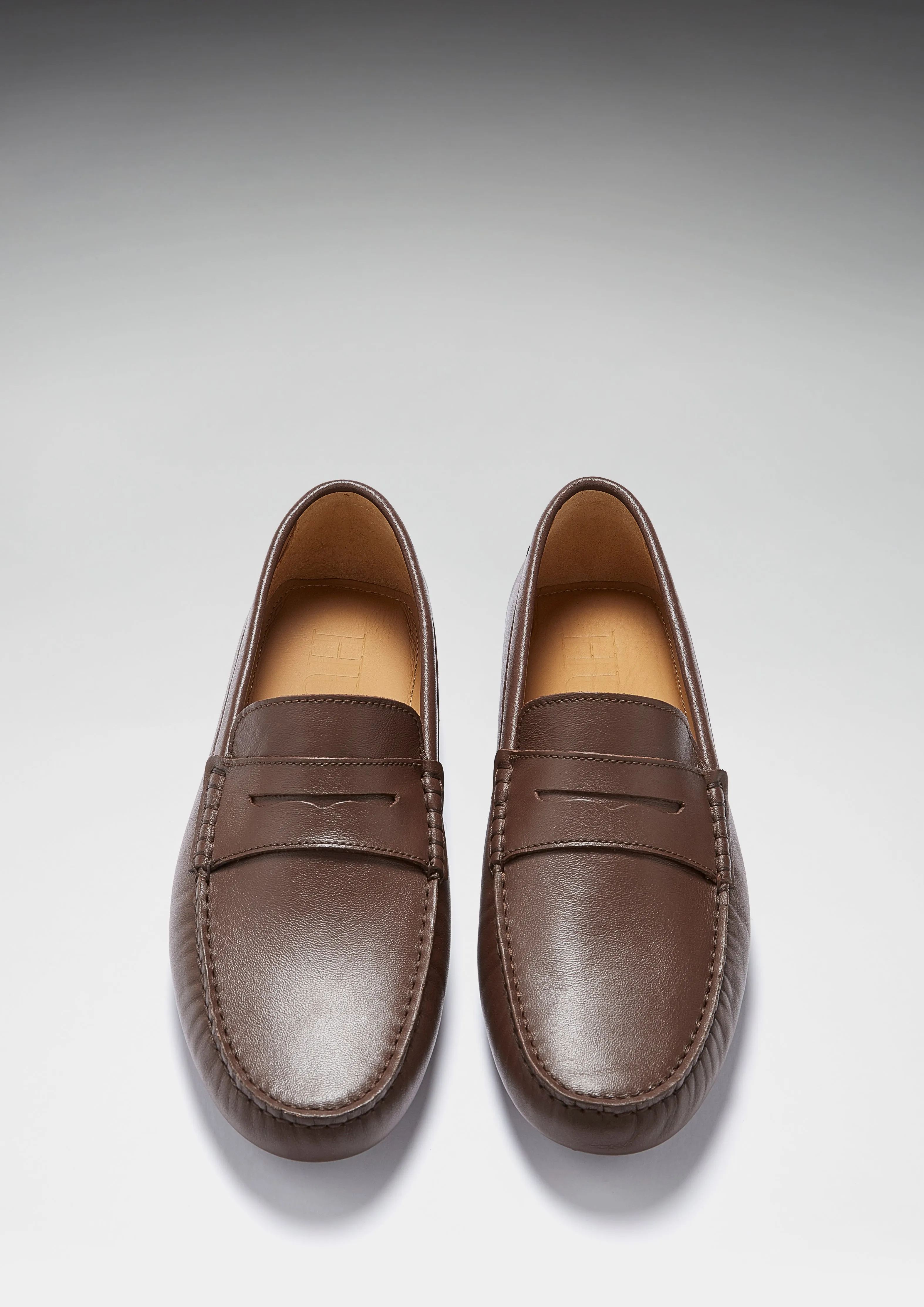Modern Fit Daily Routine Penny Driving Loafers, brown leather