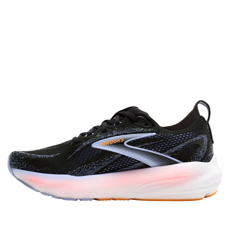 Brooks Women's Glycerin 22 Running Shoes in Black/Blue Heron/Orange AW25 soccer - field running shoes
