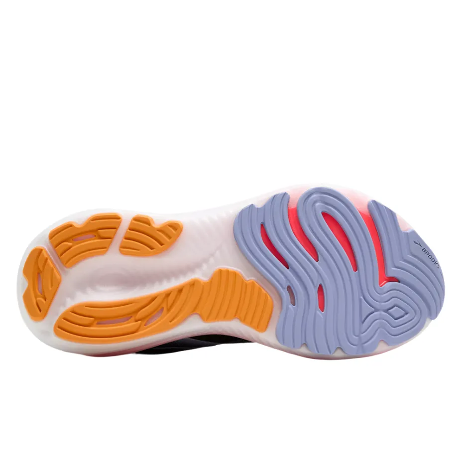 sprinting Brooks Women's Glycerin 22 Running Shoes in Black/Blue Heron/Orange AW25