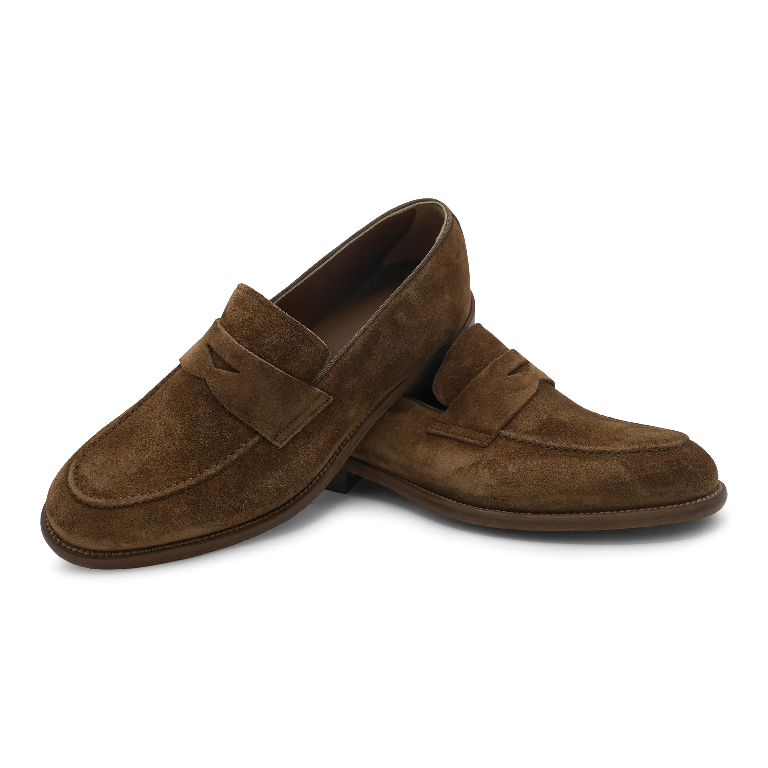 R258 - Cigar Brown Penny Loafer Wide Step Light Motion