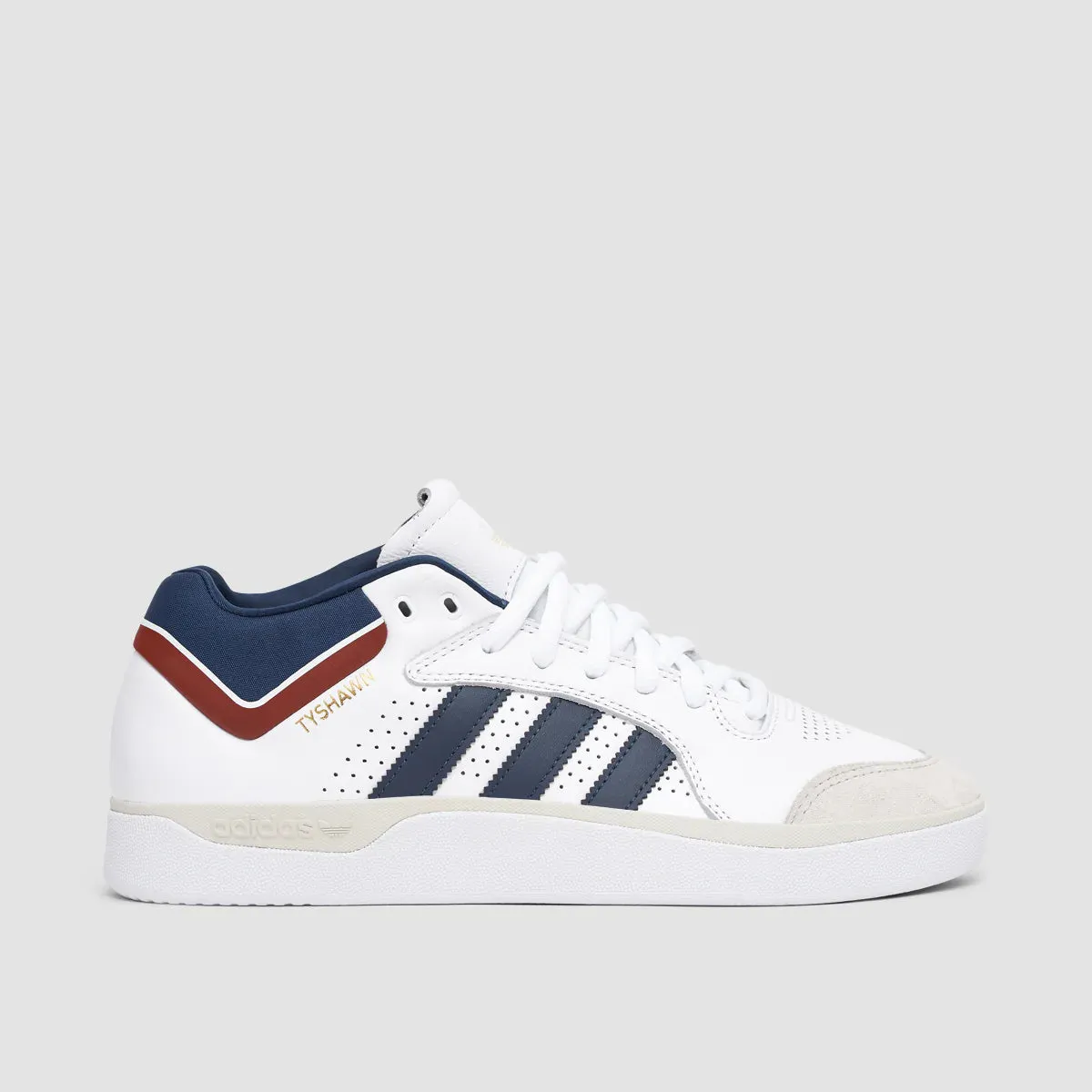 Pointed Toe Sport Training adidas Skateboarding Tyshawn Pro Skate Shoes - Cloud White / Collegiate Navy / Grey One