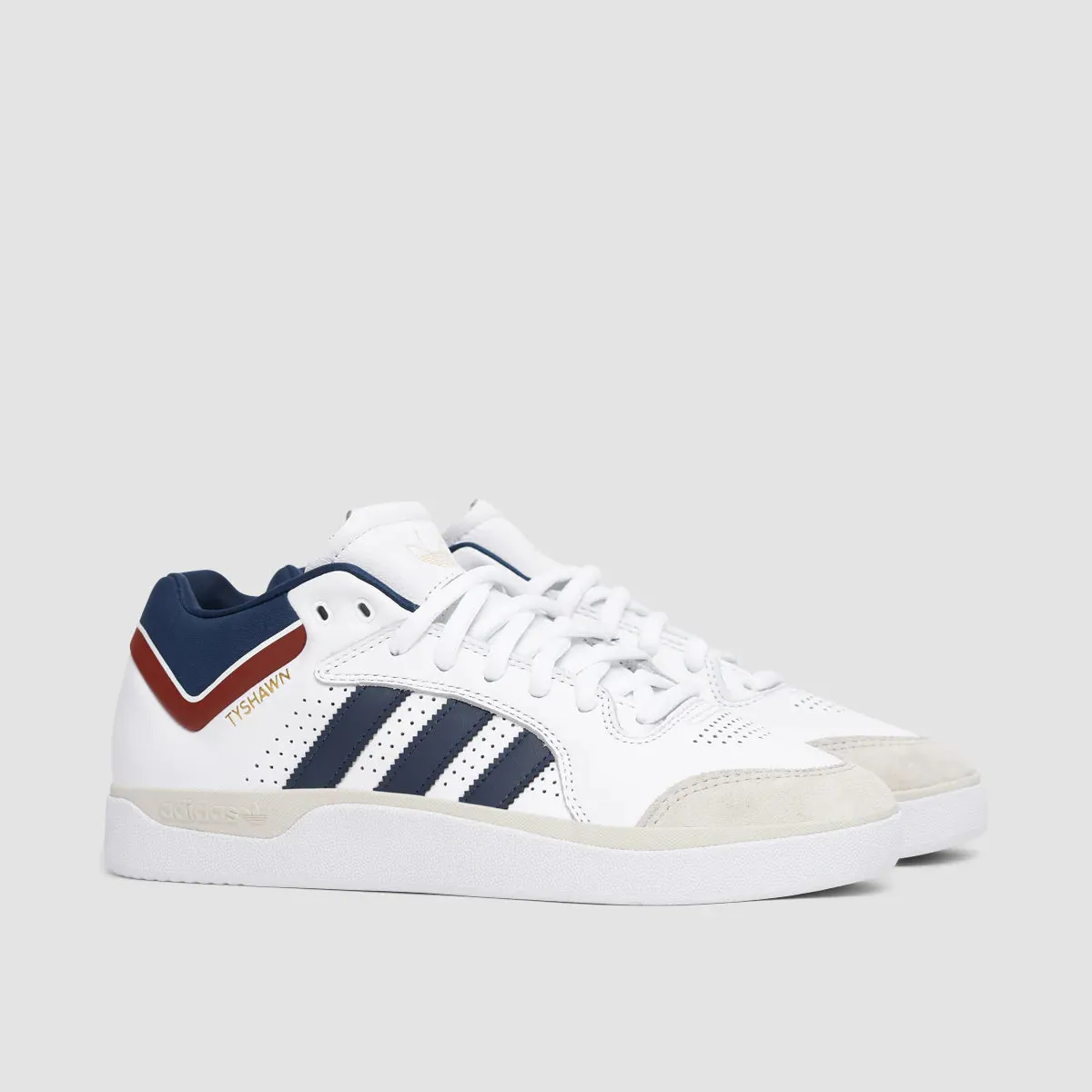 adidas Skateboarding Tyshawn Pro Skate Shoes - Cloud White / Collegiate Navy / Grey One Smooth Finish Street Action Ready
