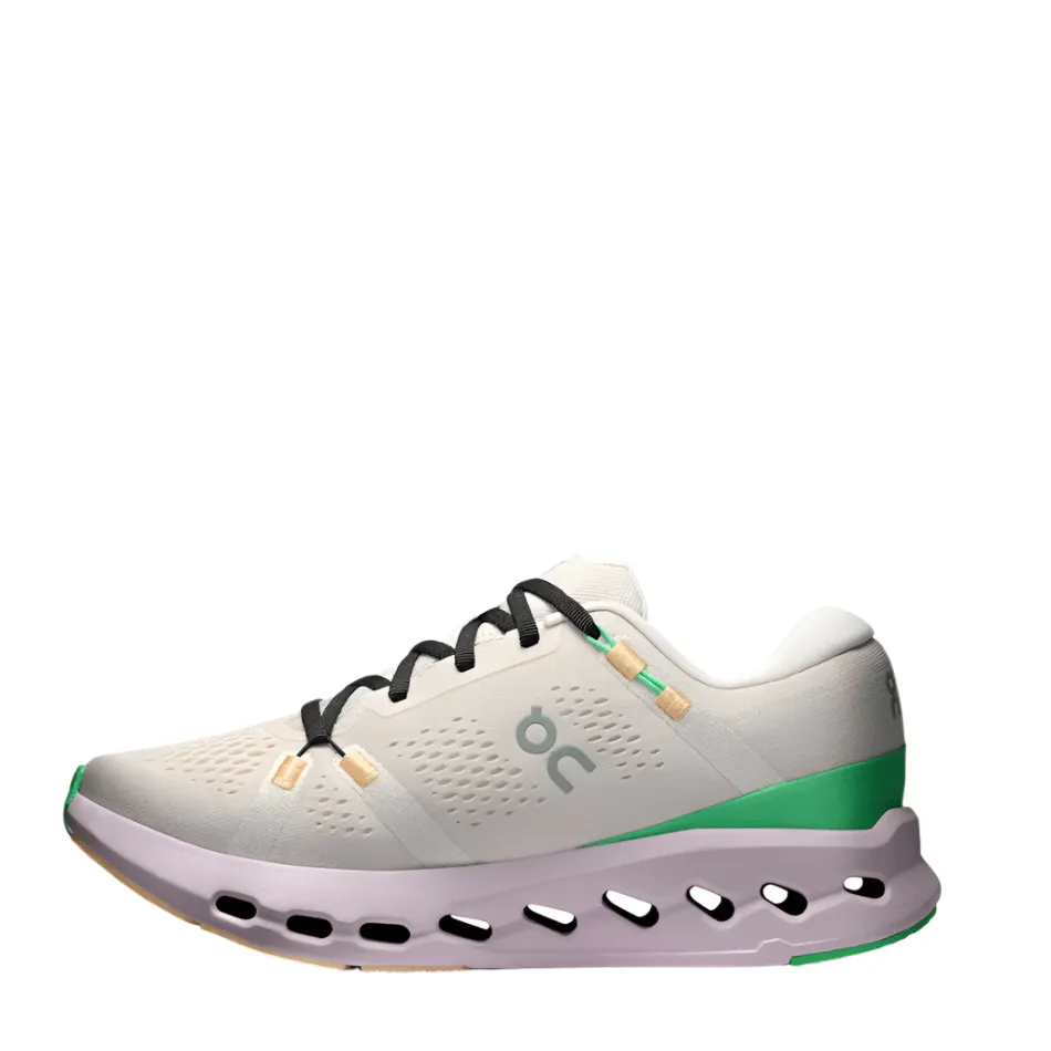 On Women's Cloudsurfer 2 Running Shoes in Pearl/Orchid SS25 Easy   To   Clean zippered running wear