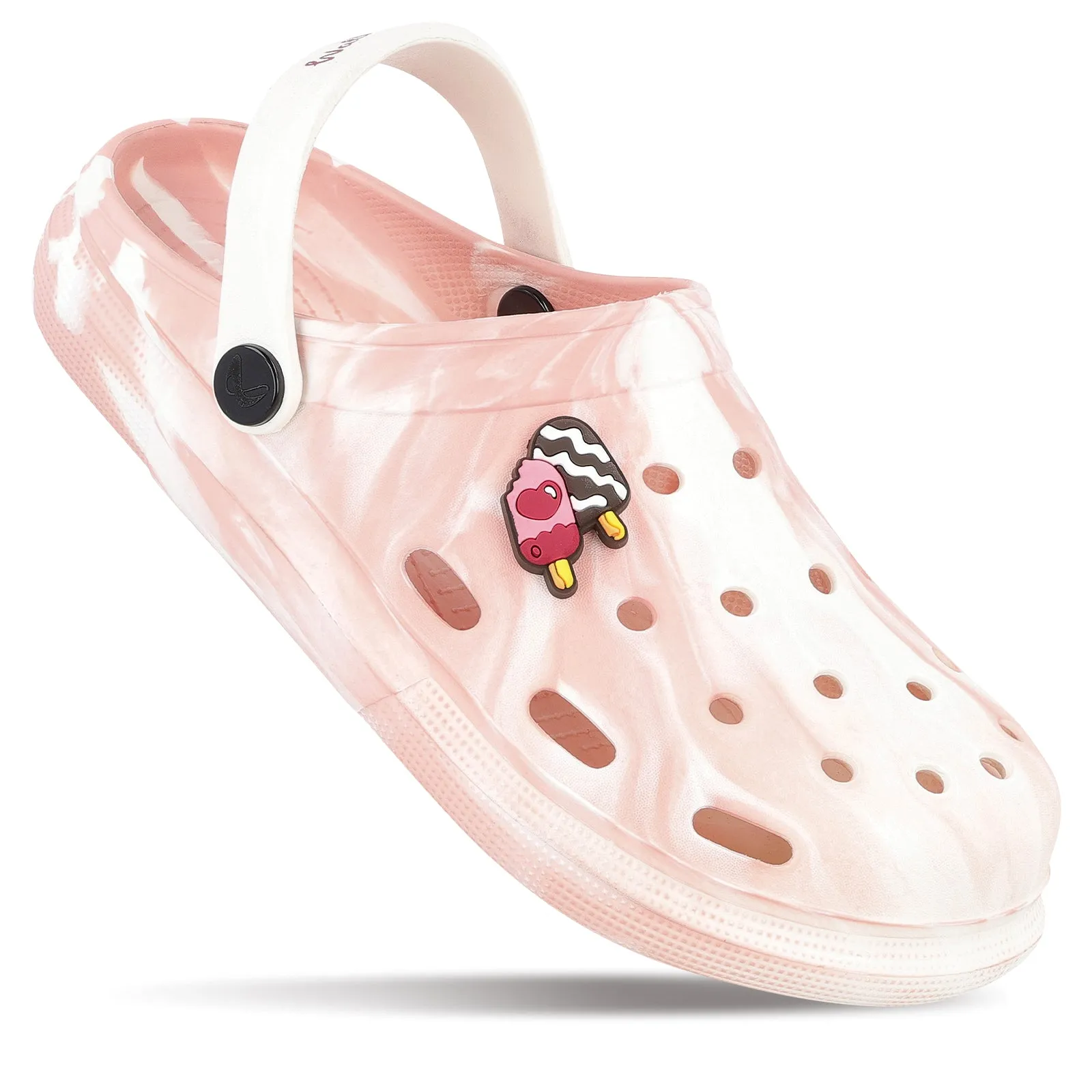 Fresh Look Chic Vibe Women's Clogs  - WC8960 Peach White
