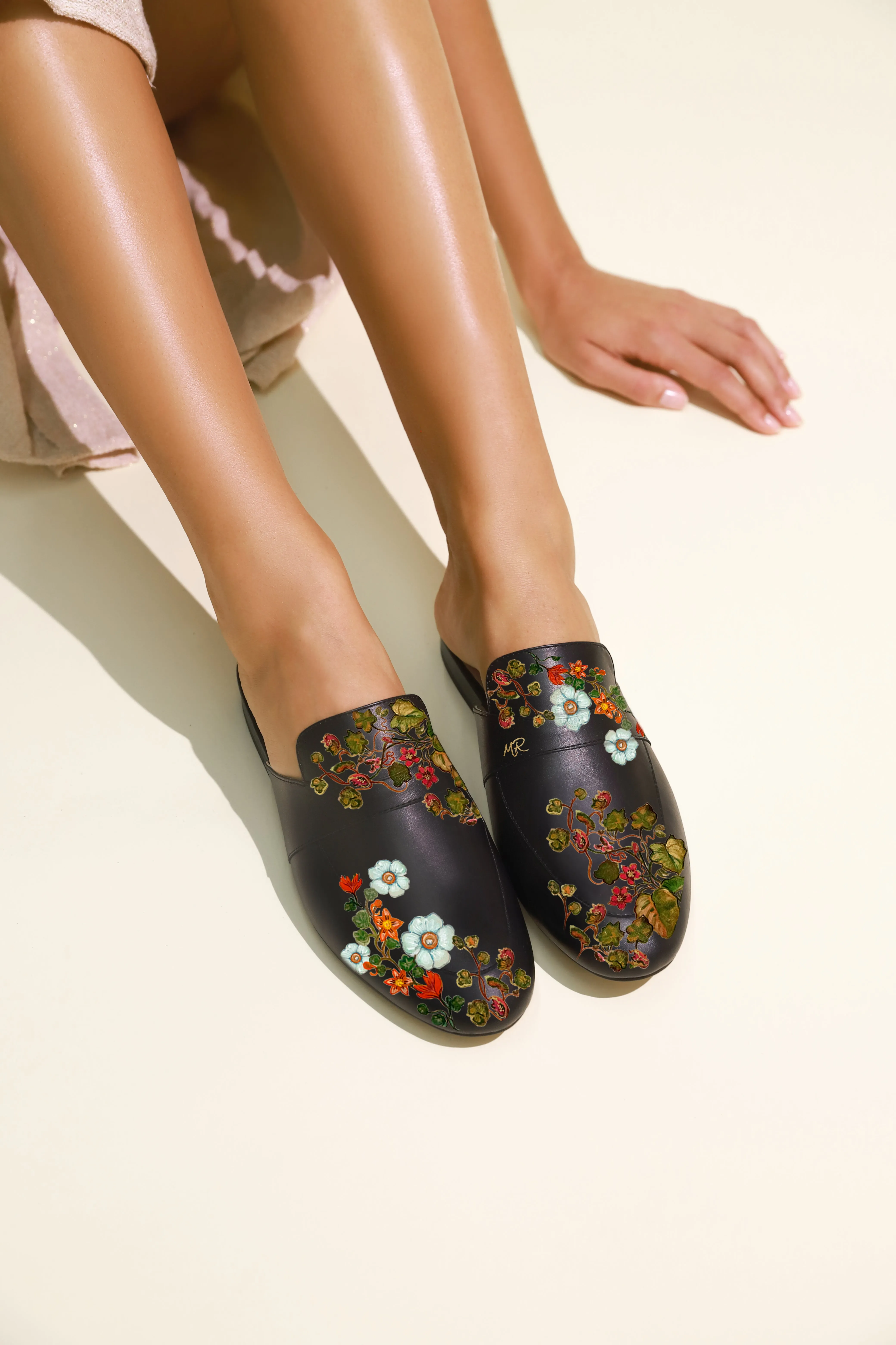 Dreamscape Black Mule Holiday Shoes Heel Support