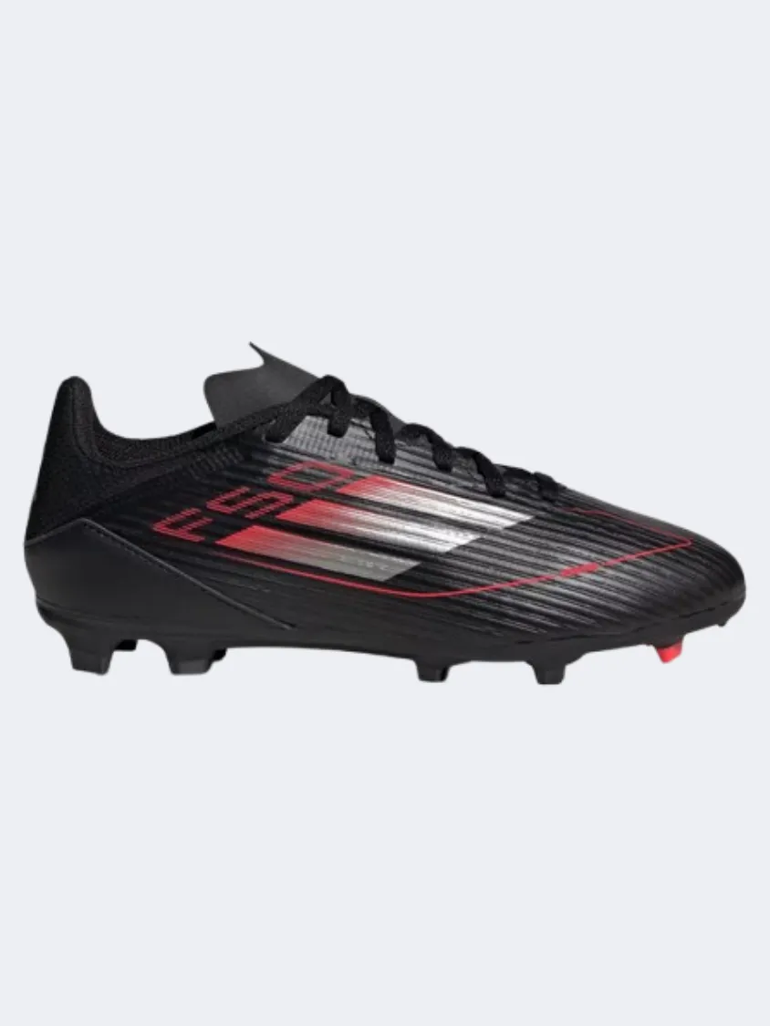 Adidas F 50 League FG MG Kids Football Shoes Black/Metalic/Red Neutral Ride