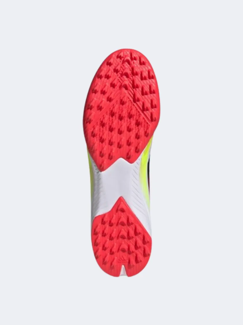 Cushioned Midsole Wet Play Adidas F 50 League Tf Men Football Shoes White/Black/Yellow