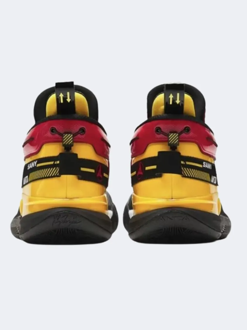 Kinetic Energy Harness Comfortable Straps Anta Kt9 Men Basketball Shoes Black/Yellow/Red