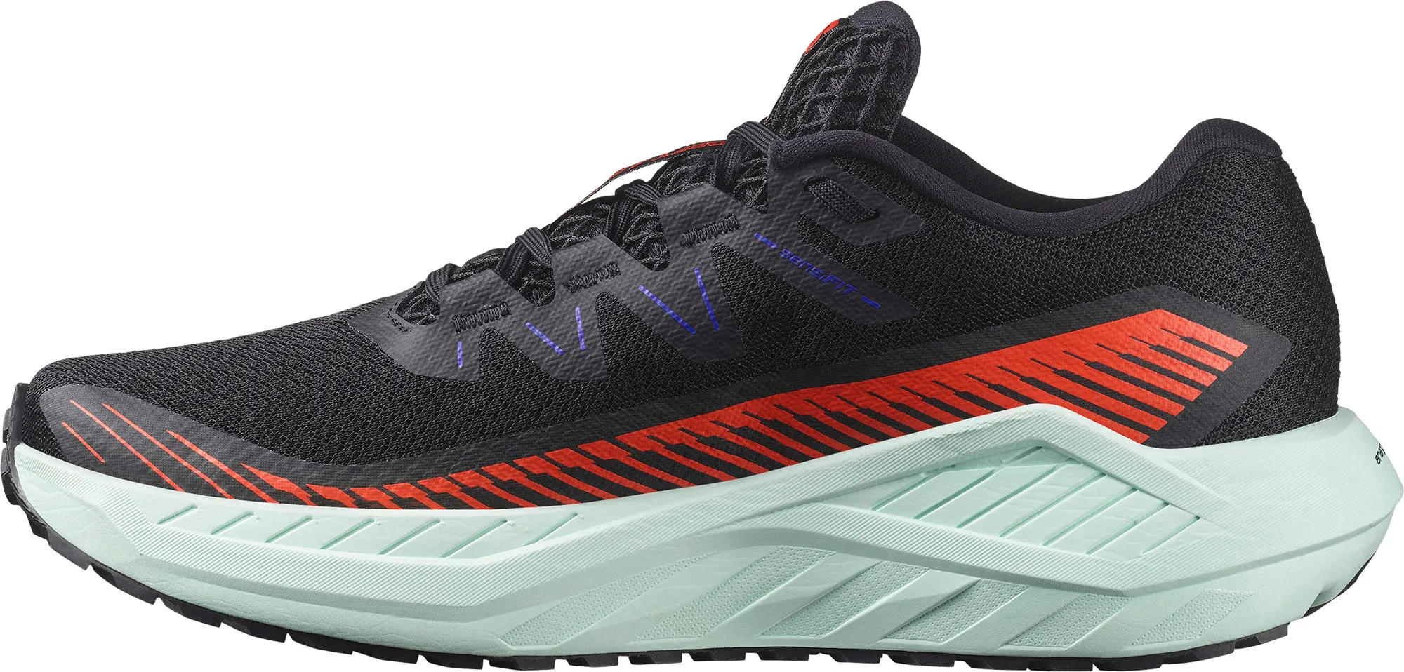 Padded Comfort Cold Weather Knitted Warm Salomon DRX DEFY GRVL Mens Trail Running Shoes - Black