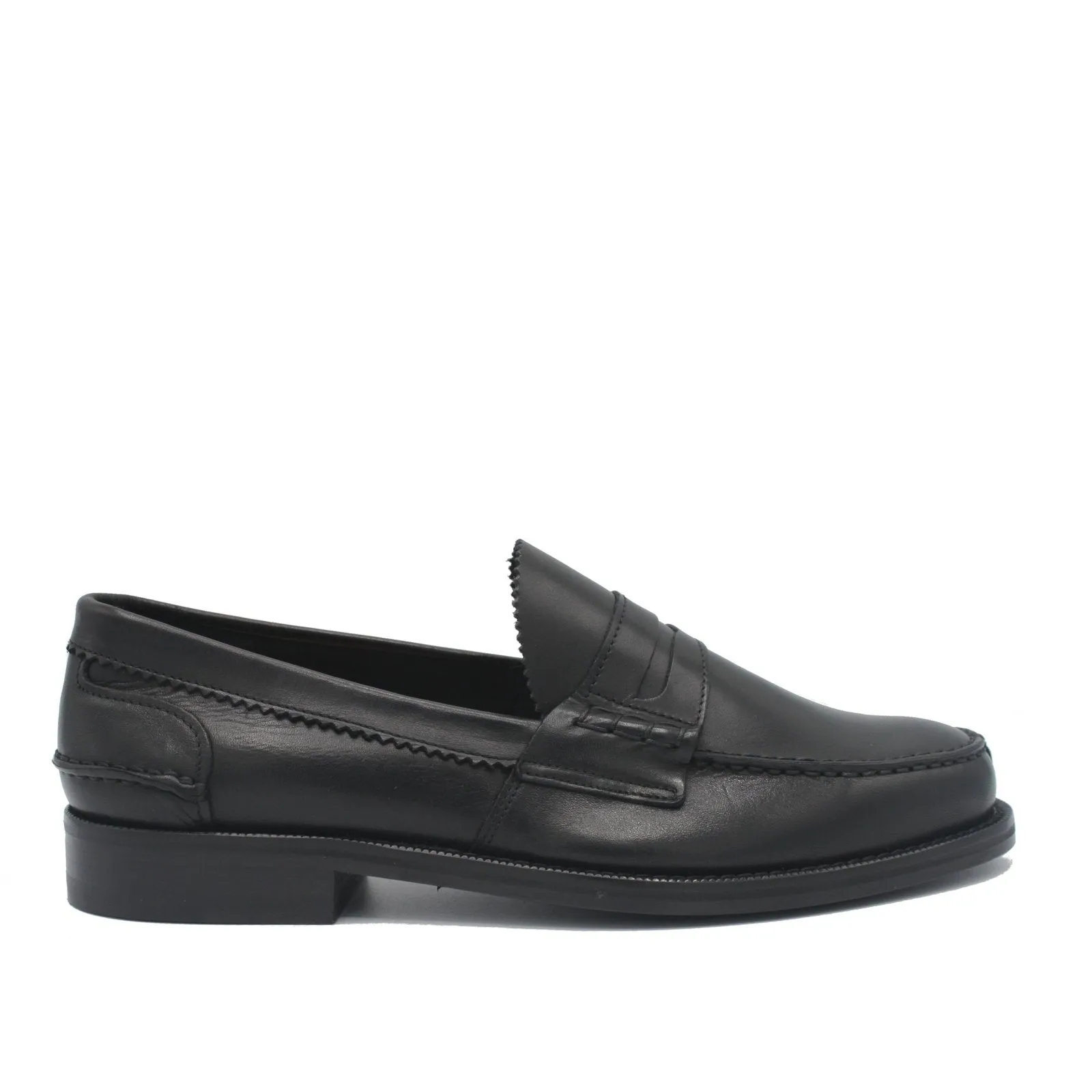 PENNY LOAFER BLACK LEATHER Scandi Clean Comfy Flow