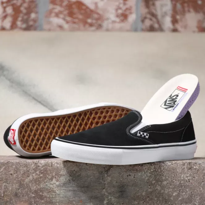 Skater Comfort Vans Skate Slip-On Shoe - Black/White