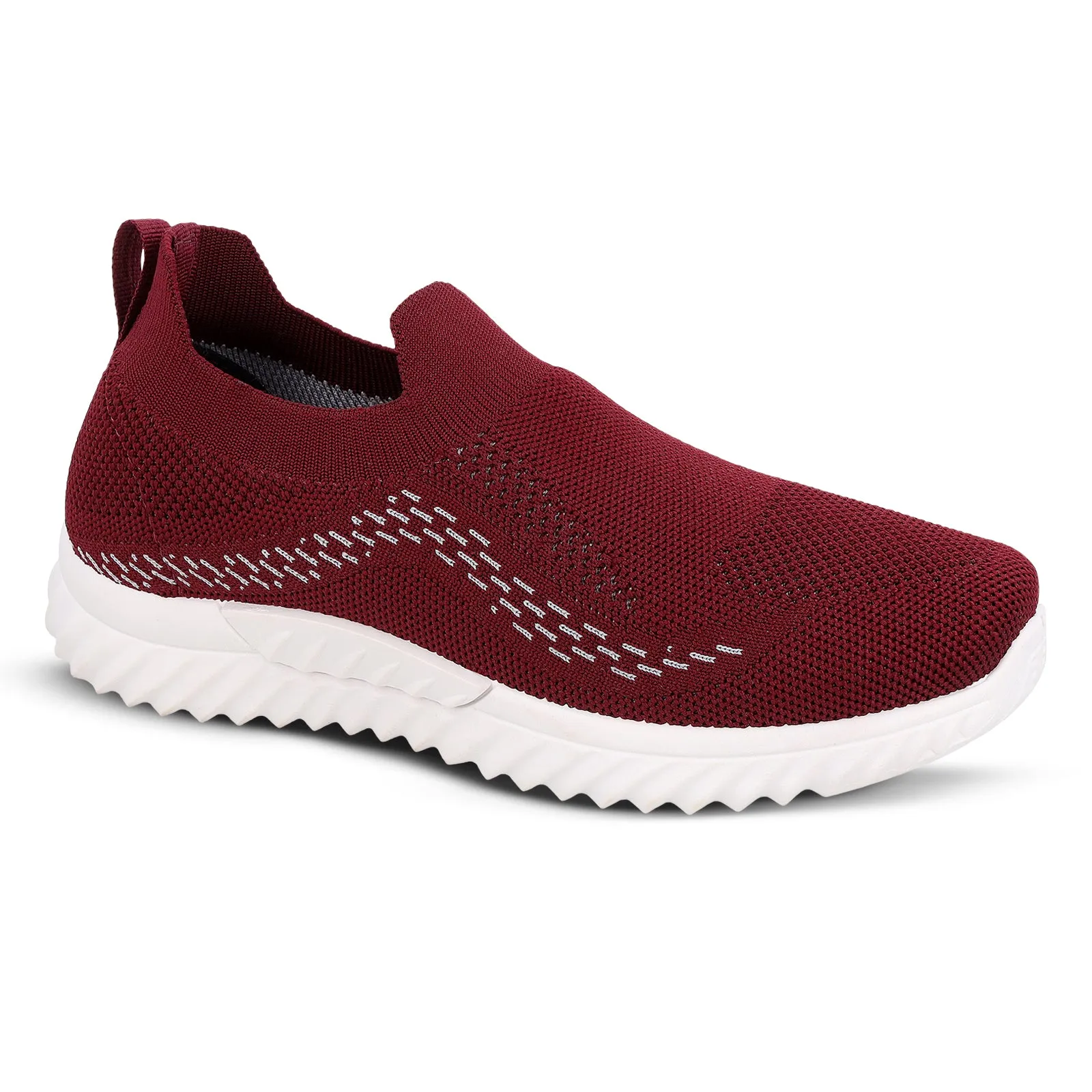 Women's Slip-on Casual Shoes - WY3355 Maroon Effortless Wear Comfy Step Shoes