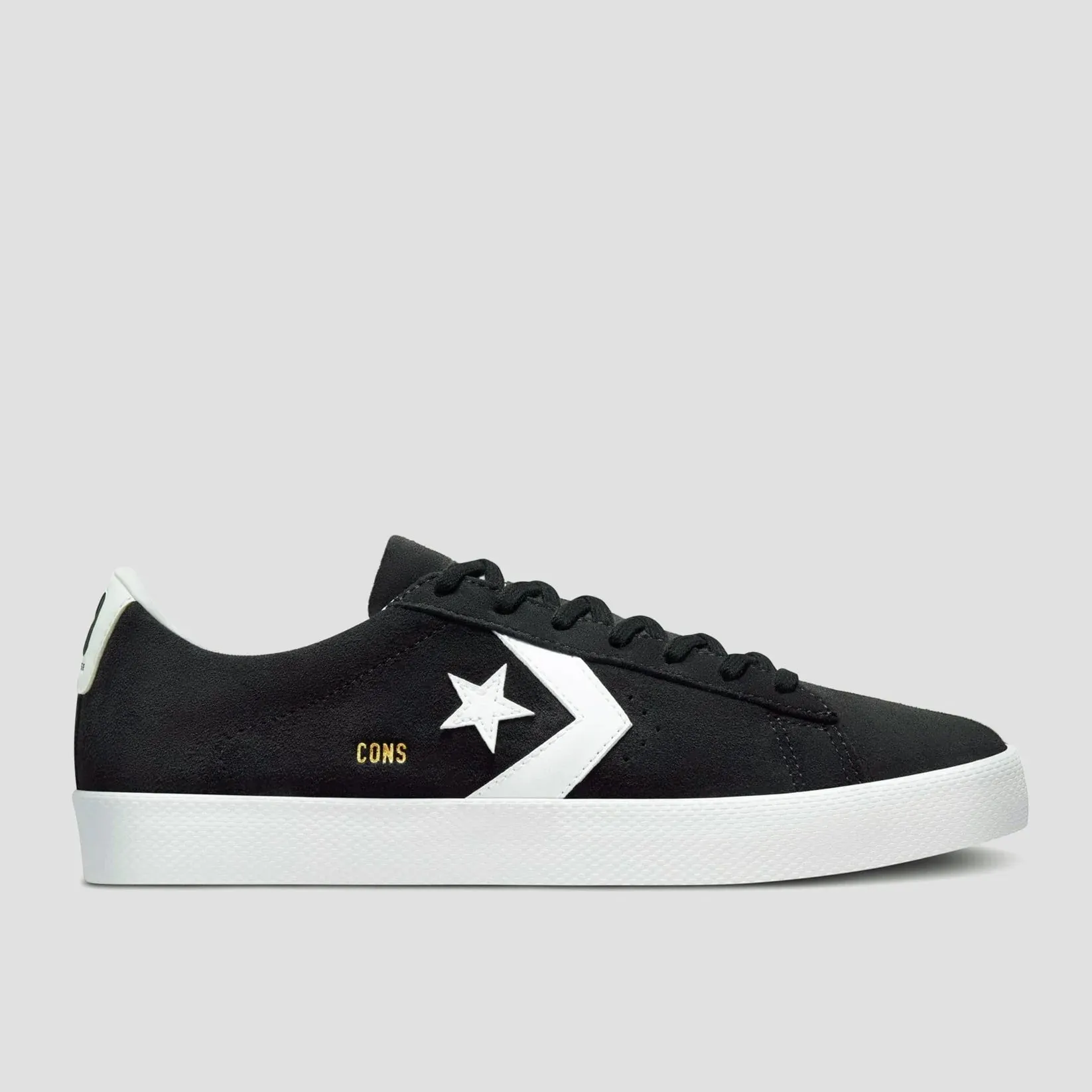Converse CONS PL Vulc Pro Ox Skateboarding Shoes - Black / White Trend Ride Smooth Surface