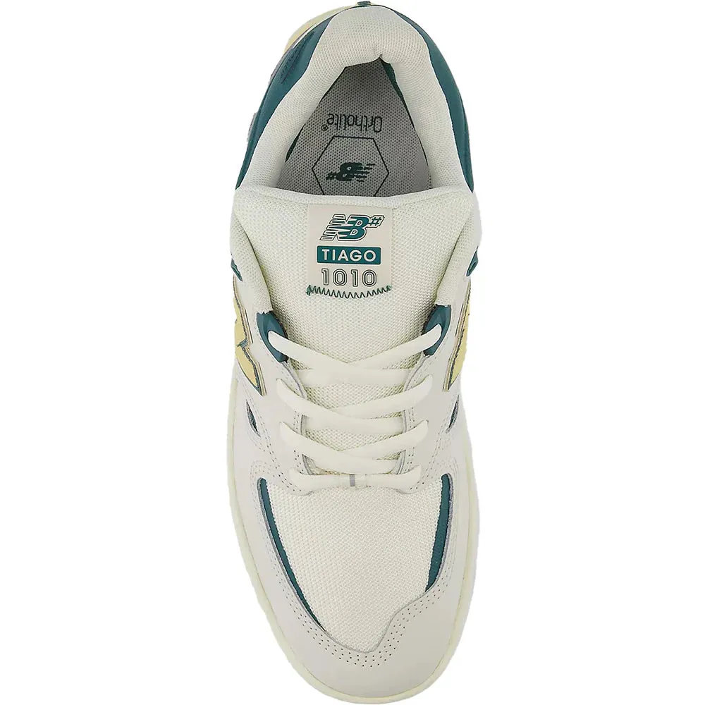 New Balance Numeric 1010 Tiago Lemos Skateboard Shoe - White / New Spruce Light Midsole Comfort Flexibility