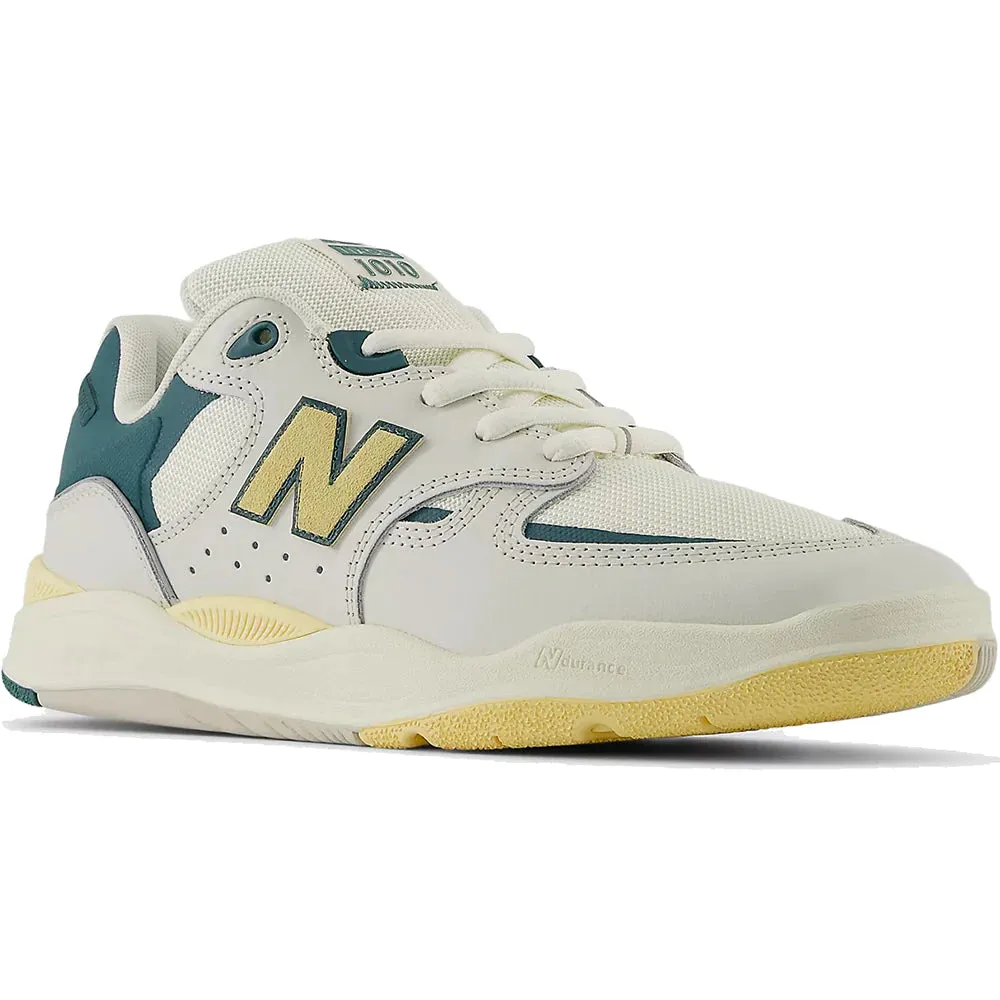easy to put on New Balance Numeric 1010 Tiago Lemos Skateboard Shoe - White / New Spruce