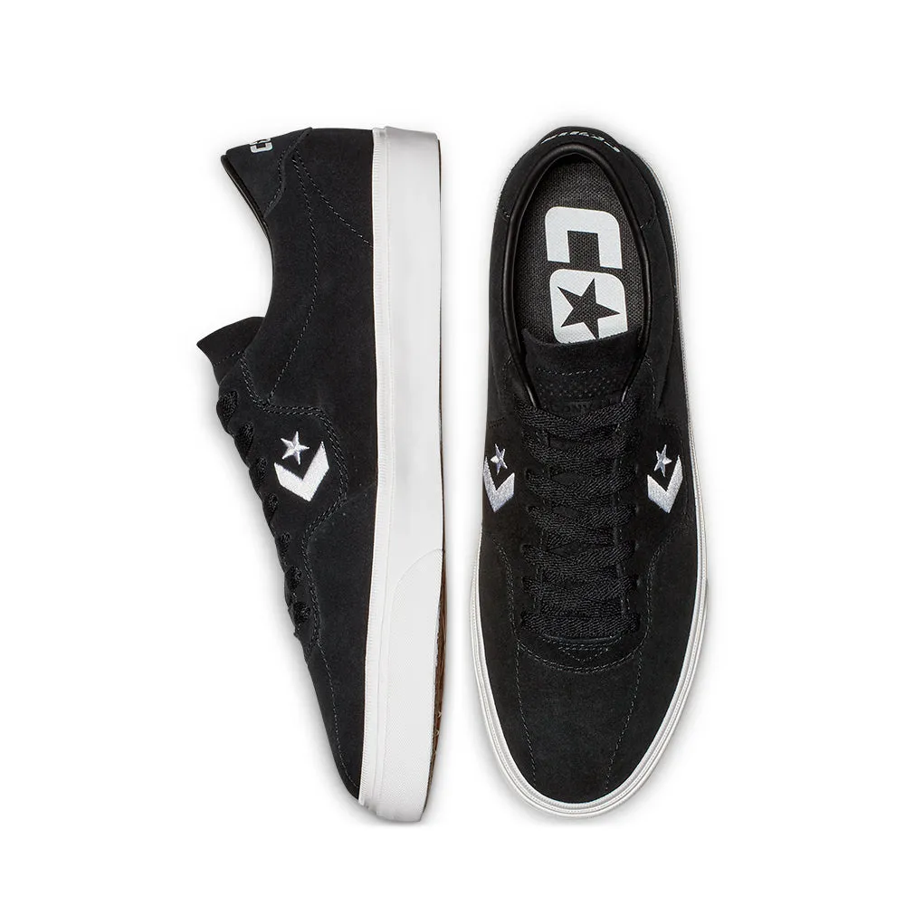 Converse Louie Lopez Pro Ox Suede Shoes - Black / White Anti blister Polished Finish