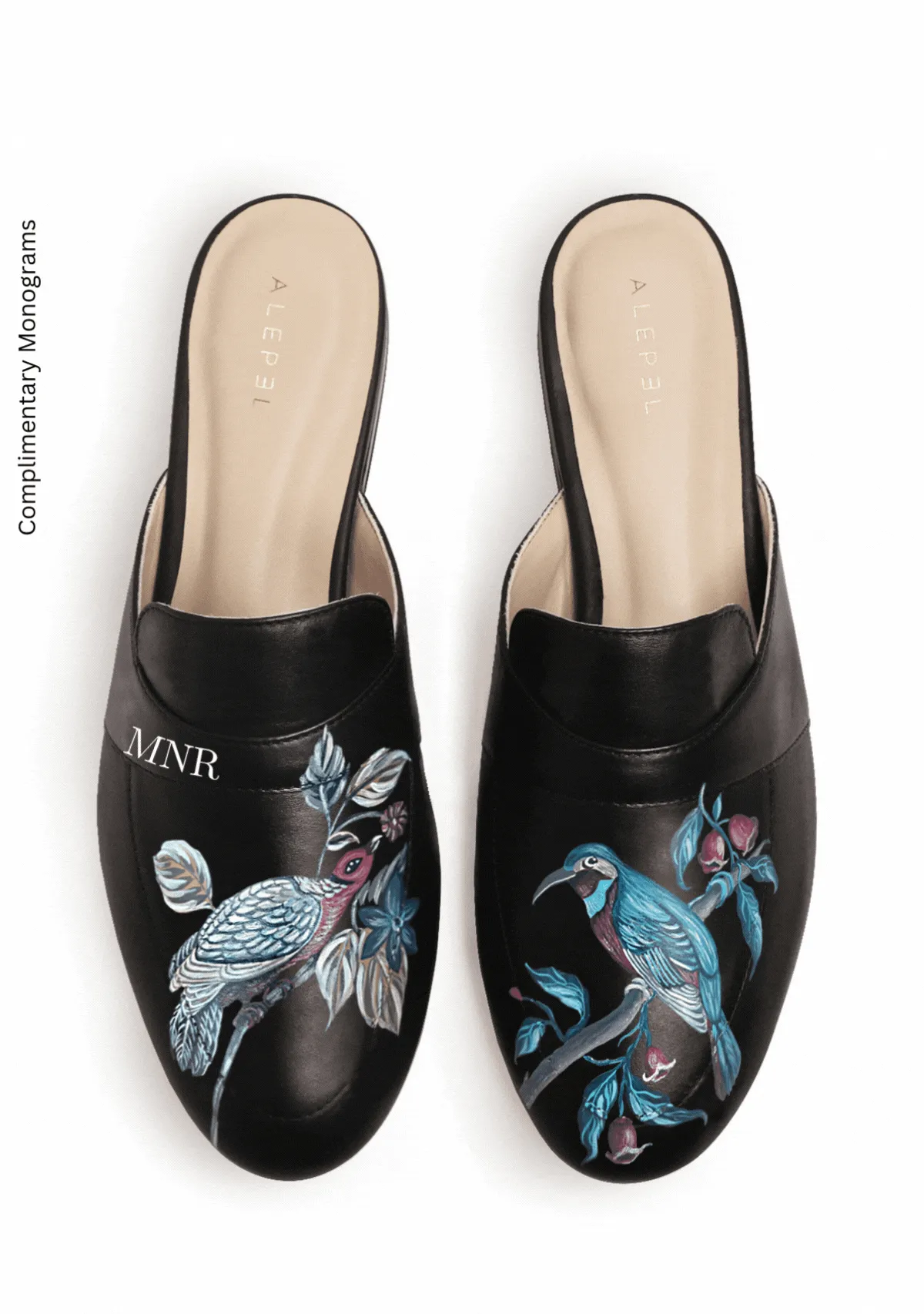 Plum Birds Black Mule No-Hassle Fit Effortless Slip-On Fit
