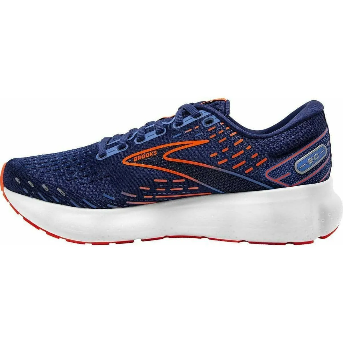 night walk World Step Brooks Glycerin 20 Mens Running Shoes - Blue