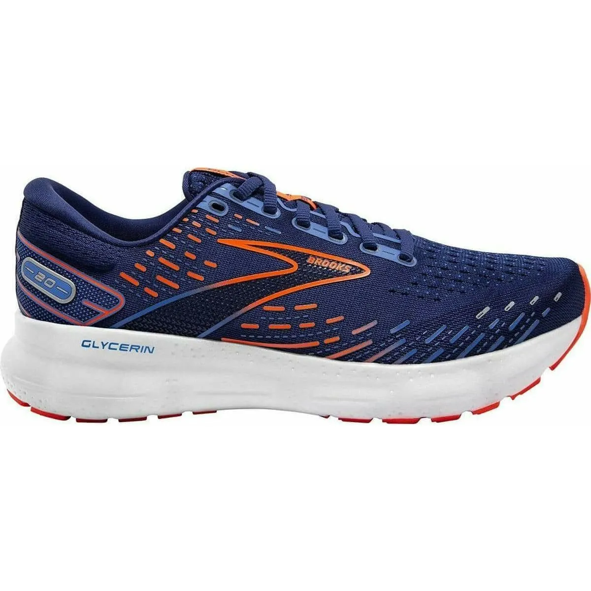 Brooks Glycerin 20 Mens Running Shoes - Blue Comfort Upper