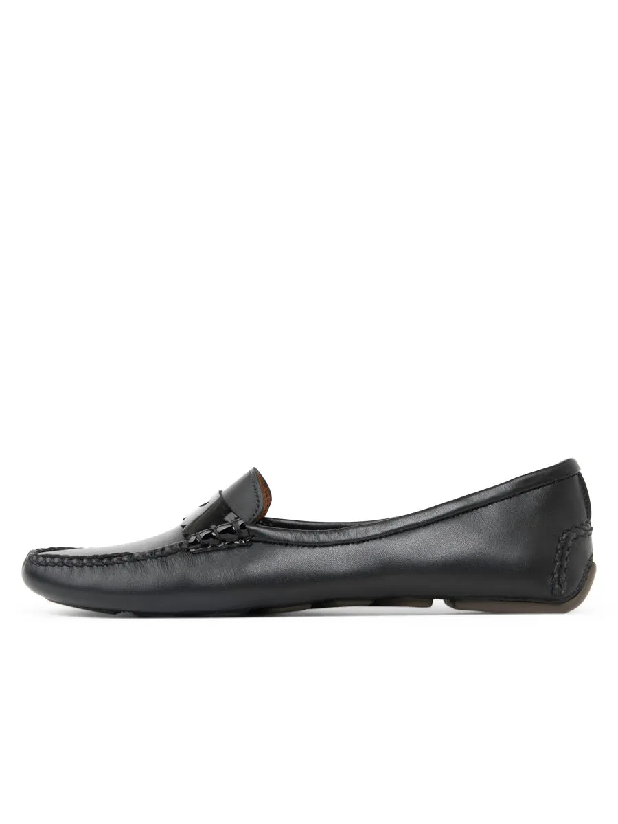 Zip Fast Queen Fit Janet  Scalloped Penny Loafer Driving Shoe