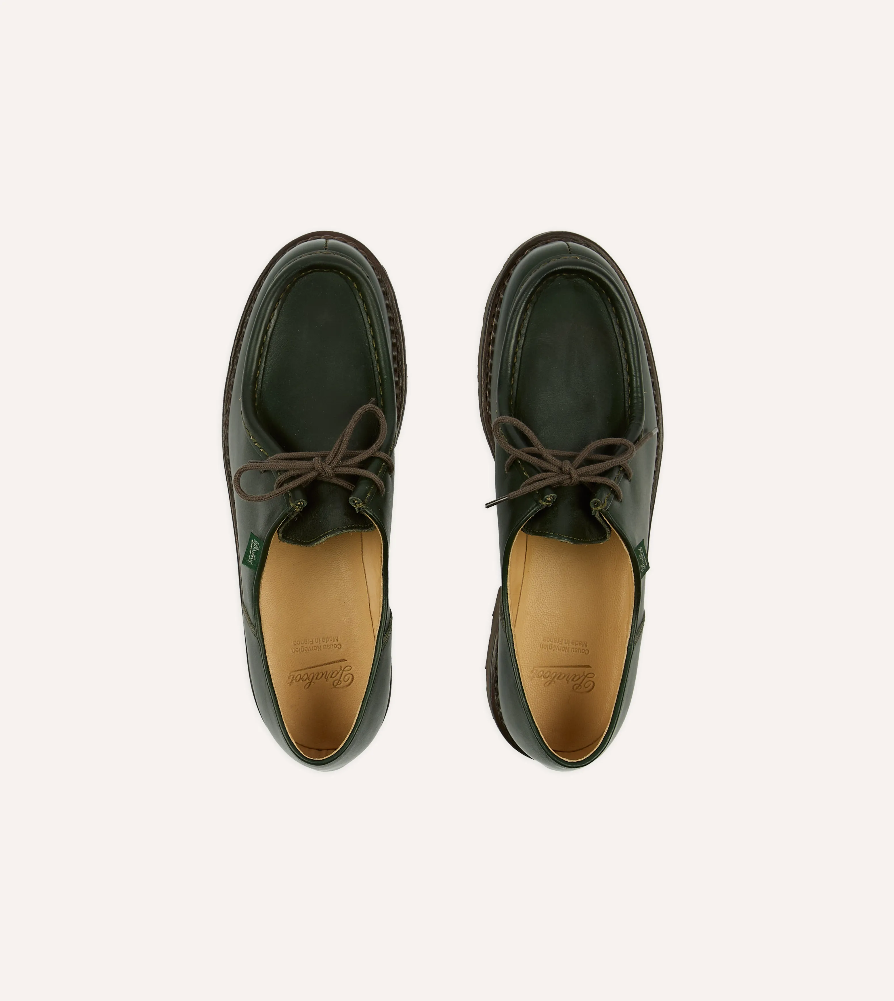 Beach Fun Flexible Fit Frequent Travelers Paraboot Michael Vert Leather Derby Shoe