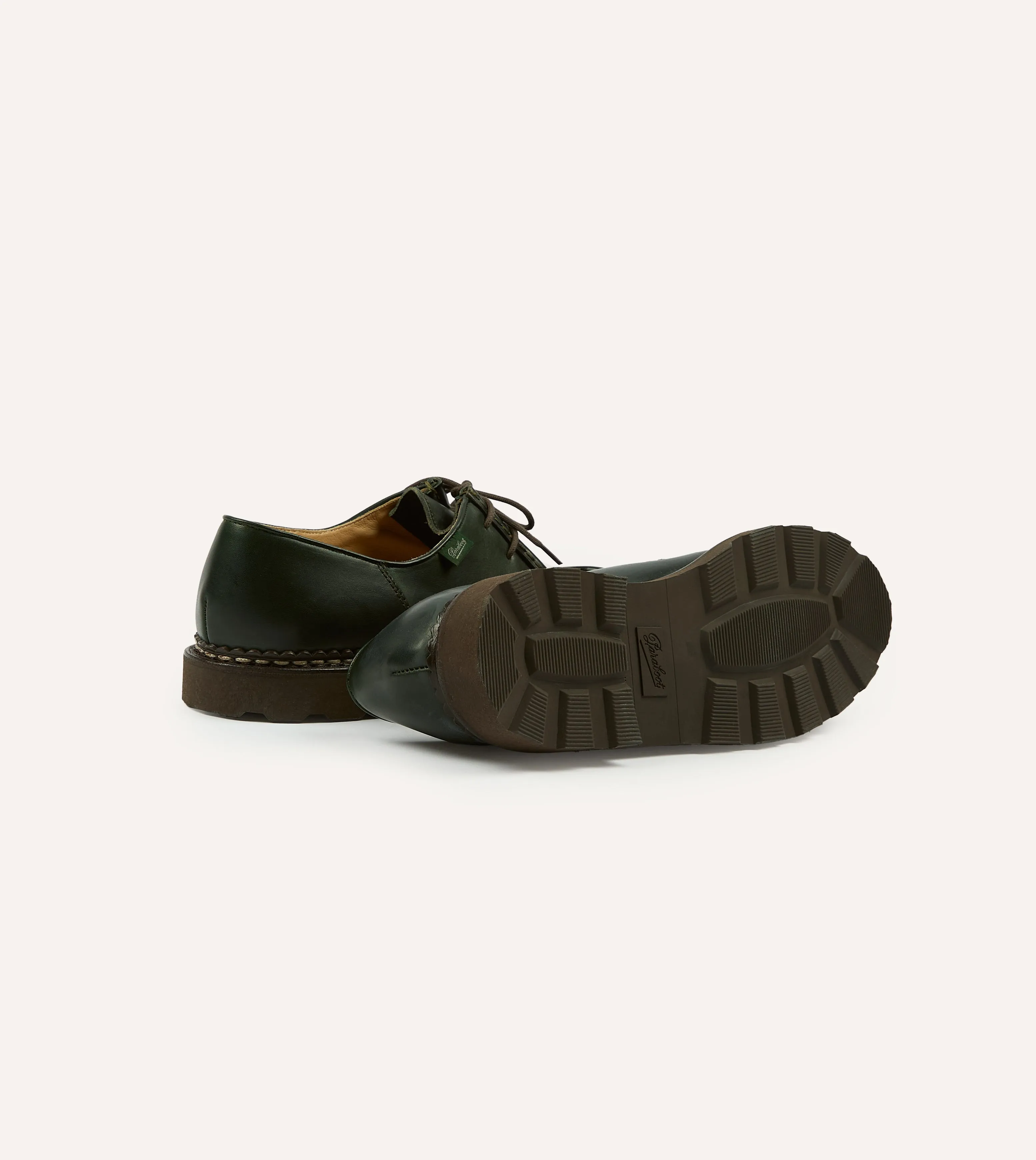 Quiet Step Paraboot Michael Vert Leather Derby Shoe