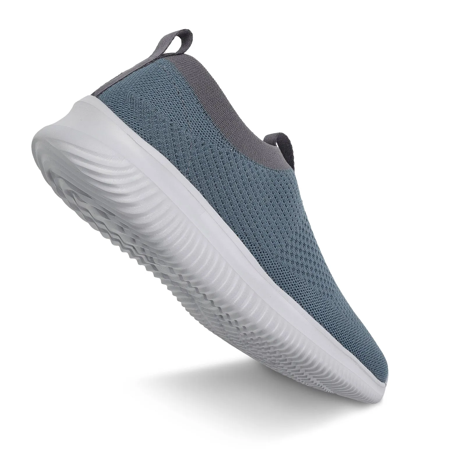 Men`s Slip-on Walking Shoes - WS9551 Cyan Grey Slip Ease Quick Fit Shoes