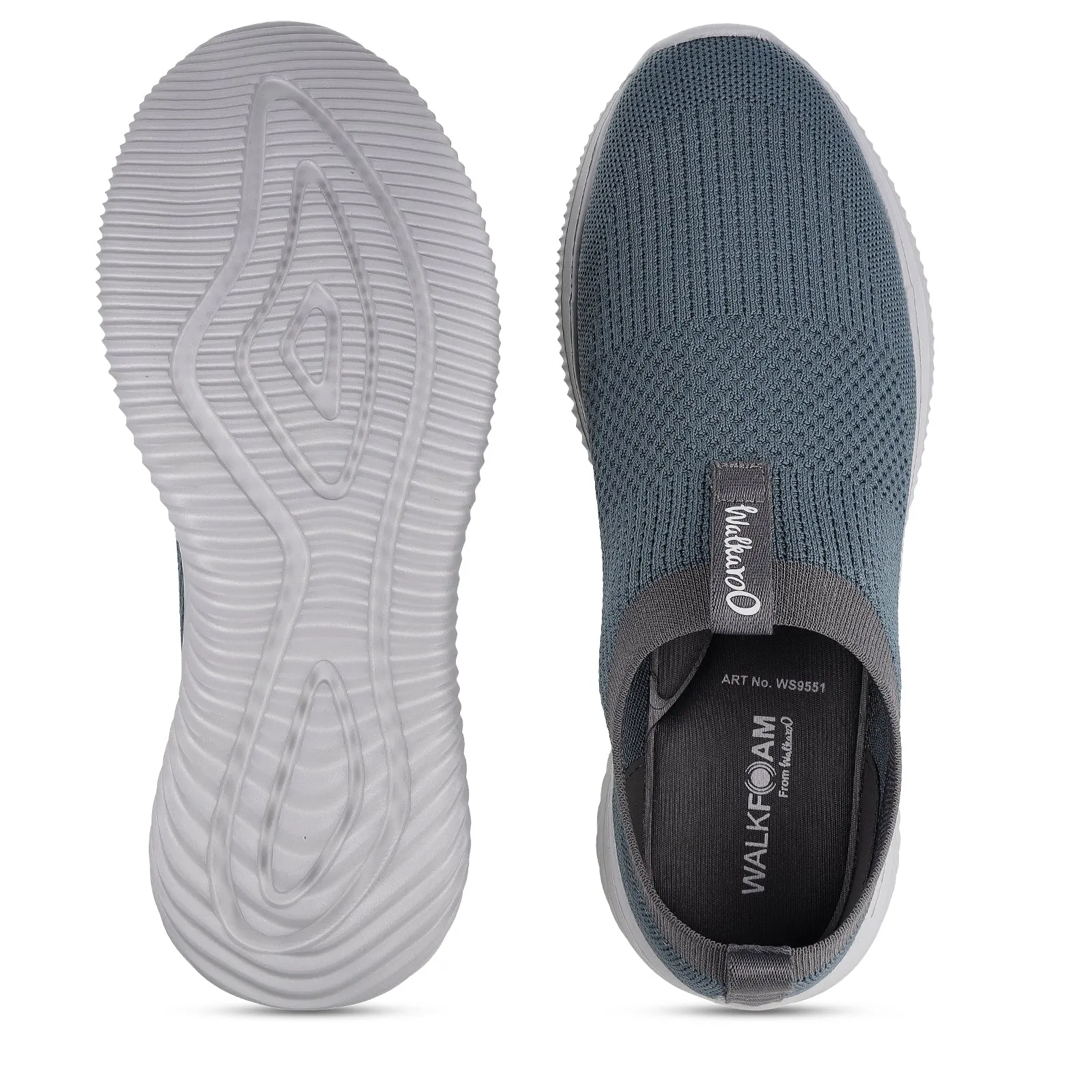 Men`s Slip-on Walking Shoes - WS9551 Cyan Grey Relaxation Mode