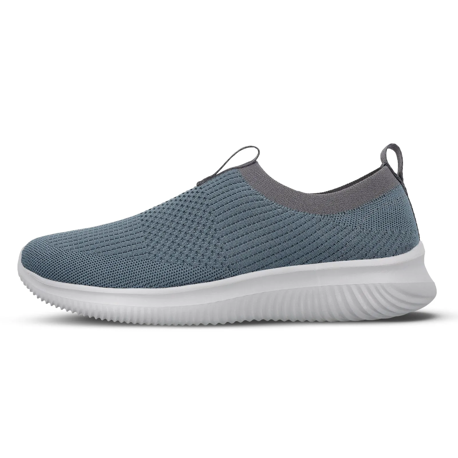 Men`s Slip-on Walking Shoes - WS9551 Cyan Grey Comfortable fit Instant Flex