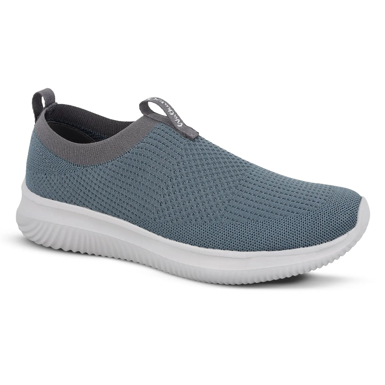 Slip On Vibe Men`s Slip-on Walking Shoes - WS9551 Cyan Grey