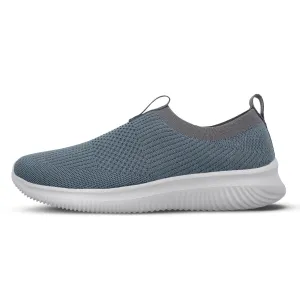 Men`s Slip-on Walking Shoes - WS9551 Cyan Grey Comfortable fit Instant Flex