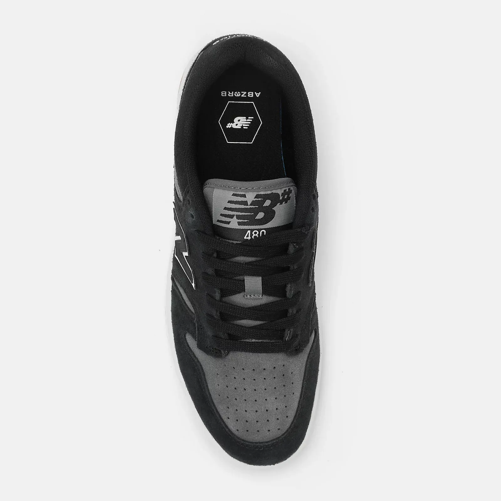 Soft Sole New Balance Numeric 480 Skateboard Shoes - Black With Grey