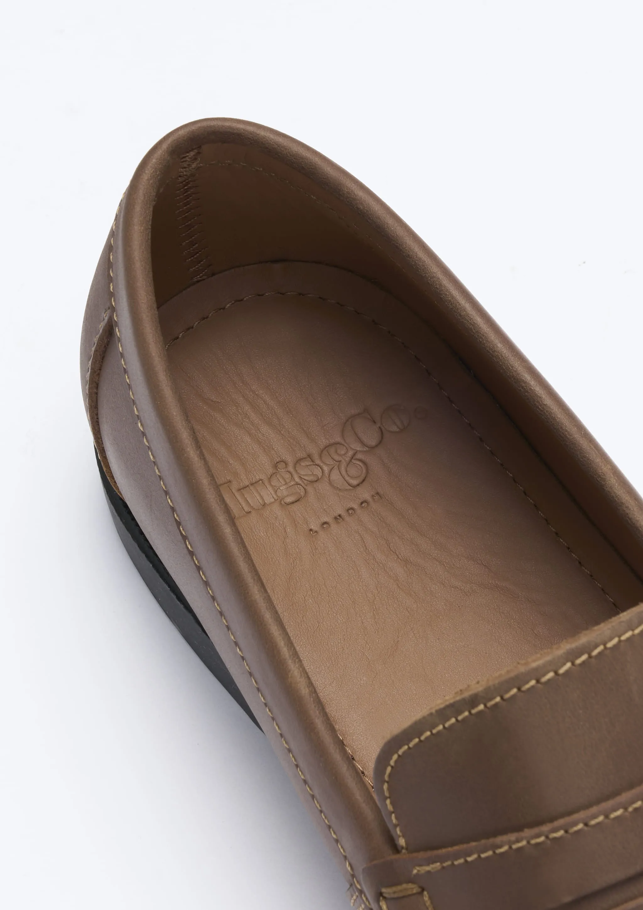 Boat Loafers, light brown leather Core Comfort Step Power