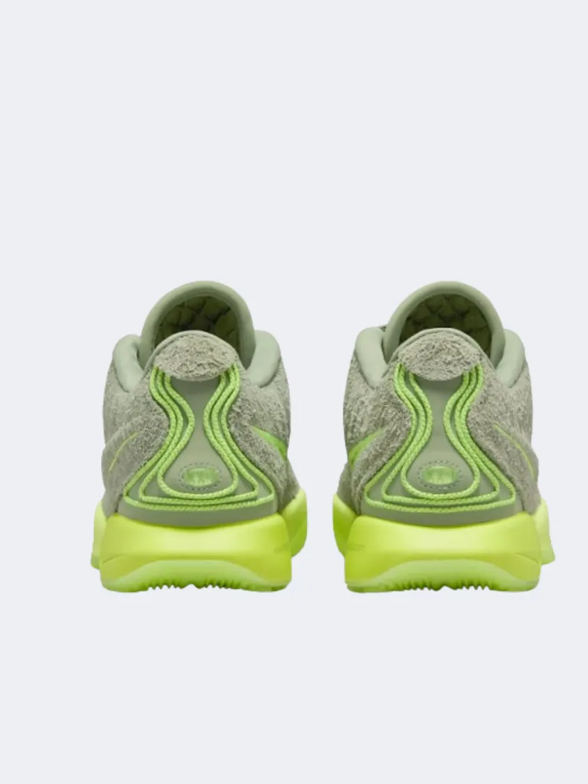 Nike Lebron Xxi Men Basketball Shoes Oil Green/Volt hook and loop closure