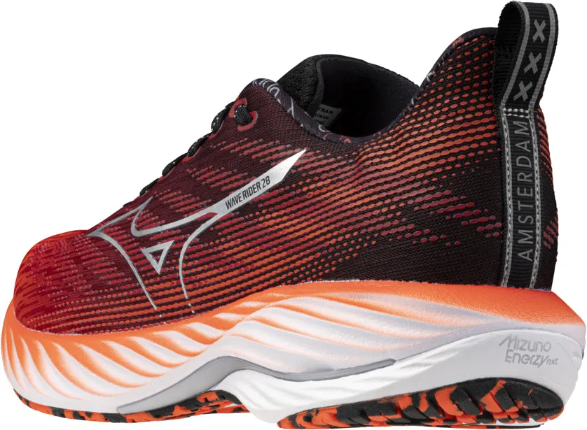 Foam Lining Trail Running Mizuno Wave Rider 28 Running Shoes - Red