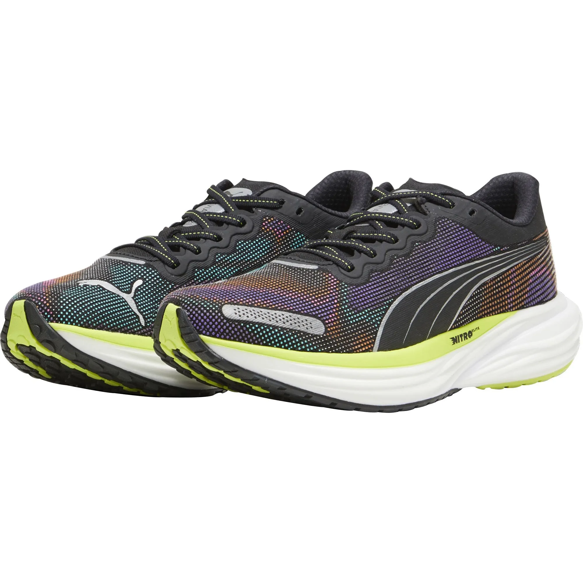 Puma Deviate Nitro 2 Mens Running Shoes - Black Breathable Upper