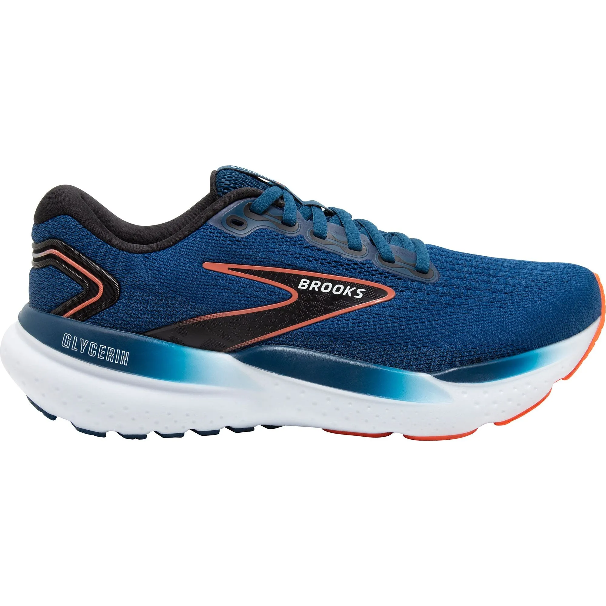 Brooks Glycerin 21 WIDE FIT Mens Running Shoes - Blue King Walk Yoga Base
