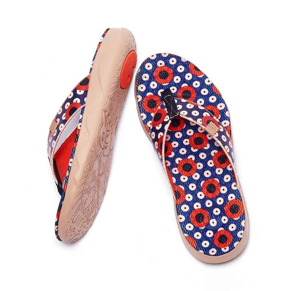 Dots Women Majorca Flip Flops Comfort Fit Slip