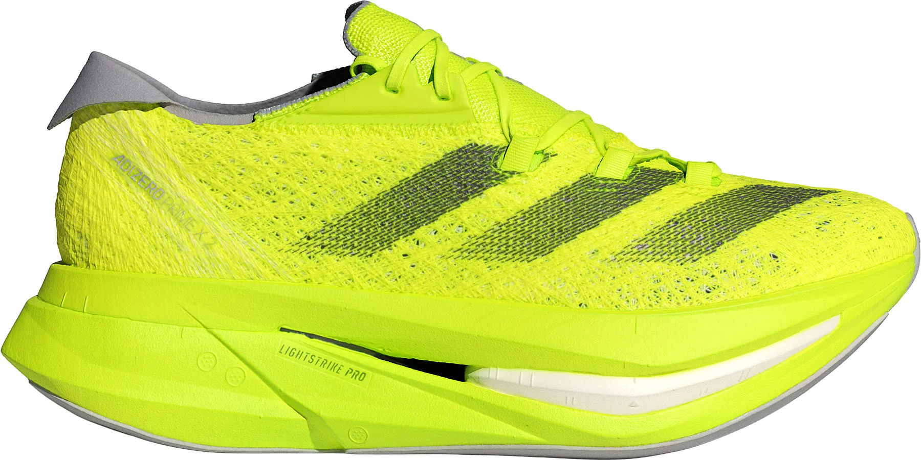 adidas Adizero Prime X 2.0 Strung Running Shoes - Yellow Power Base Durable Build Hiking Trails