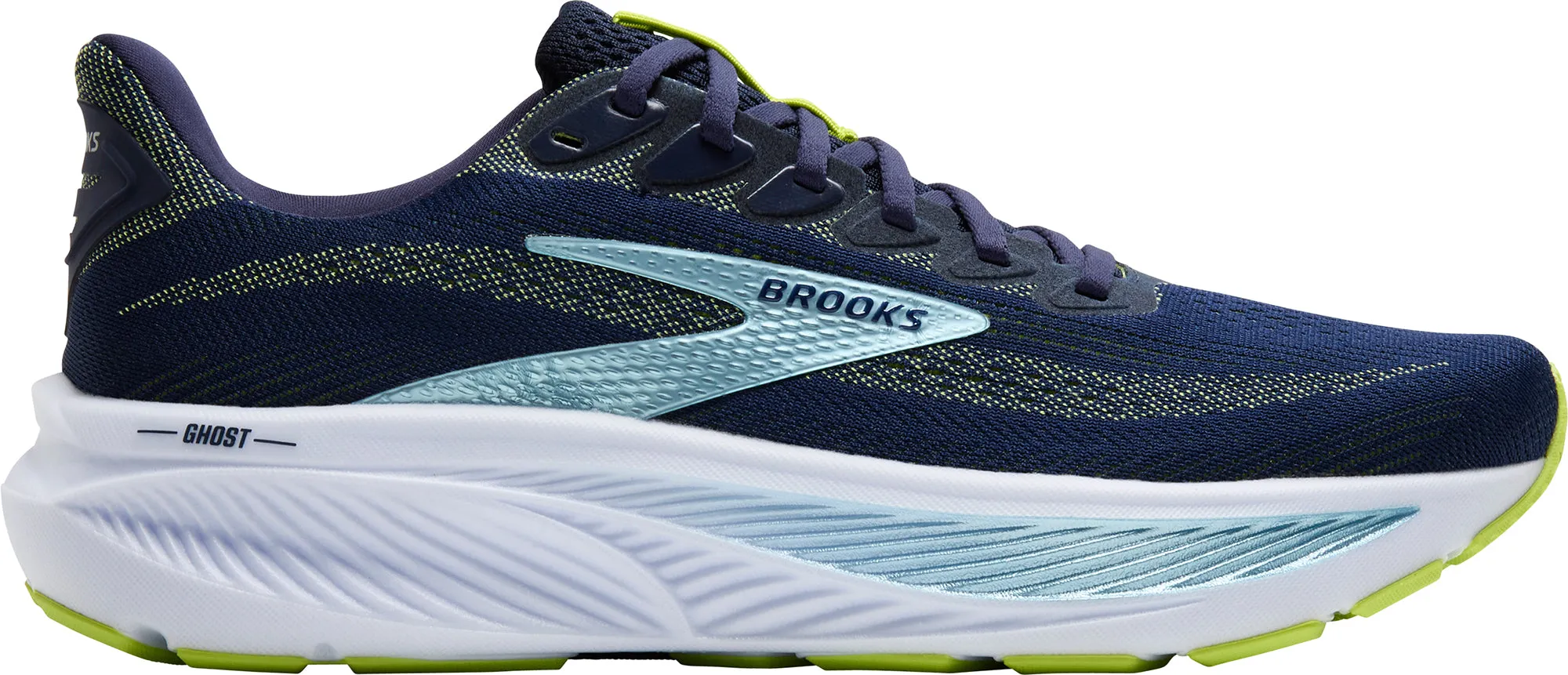 Brooks Ghost 17 Mens Running Shoes - Blue Winter Chill Sweat Resistant Urban Stroll