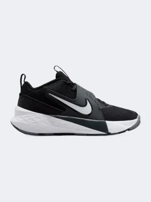 PaddedTongue Quick Break In Technology Nike Team Hustle 12 Gs-Unisex Basketball Shoes Black/Anthracite