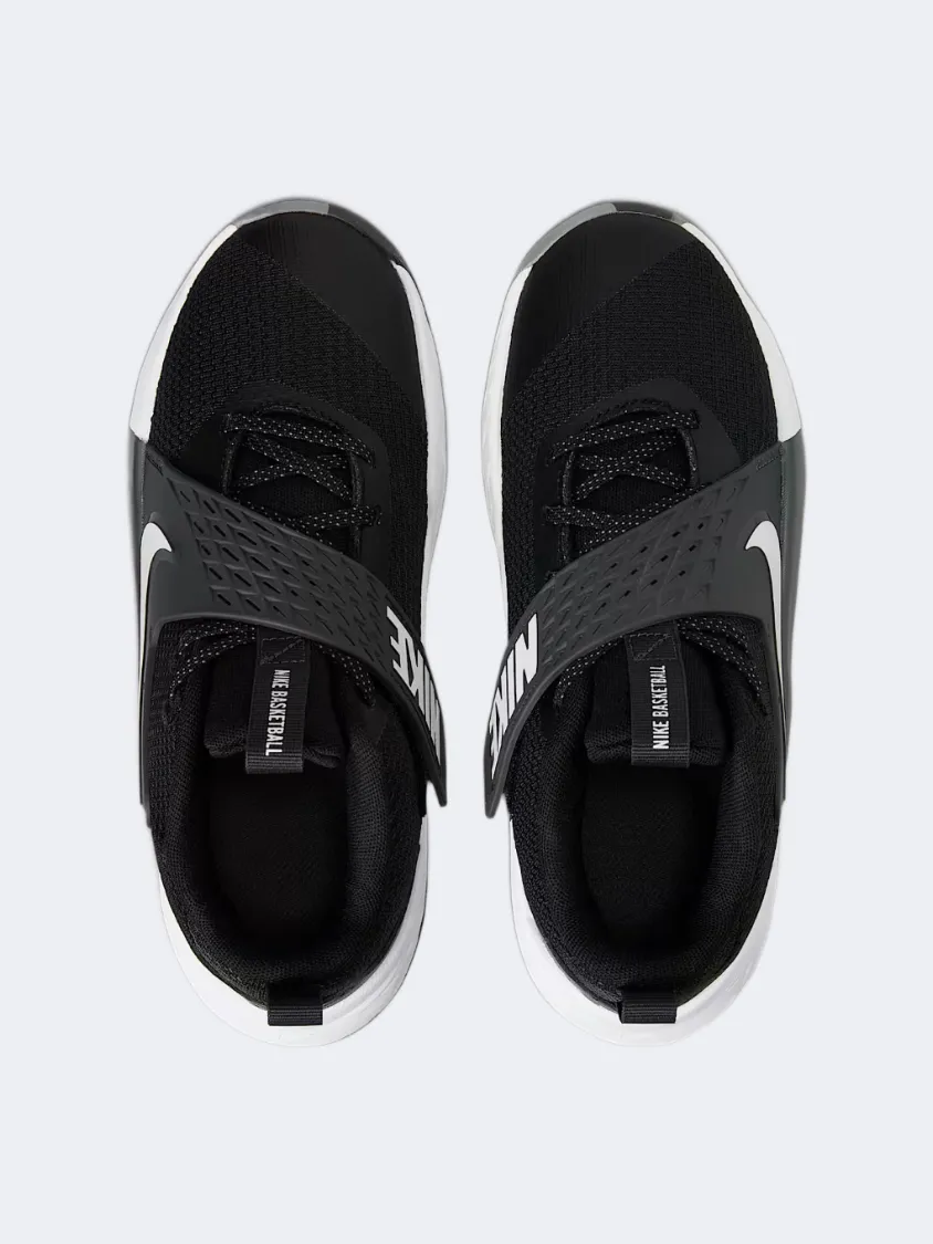 Anti Friction Collar Nike Team Hustle 12 Gs-Unisex Basketball Shoes Black/Anthracite